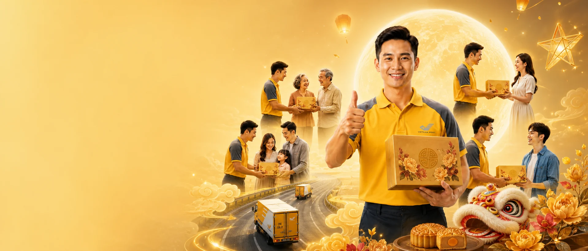 Nhân viên Vietnam Post giao bánh Trung Thu trên toàn quốc